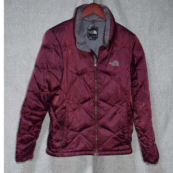 The North Face Women’s Quilted Down Jacket Burgundy Size Medium - Picture 1 of 4